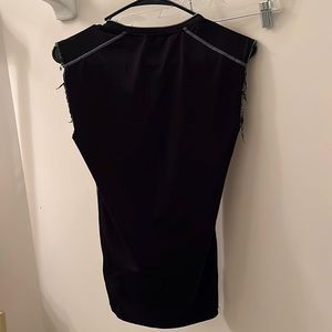 Black compression tank top